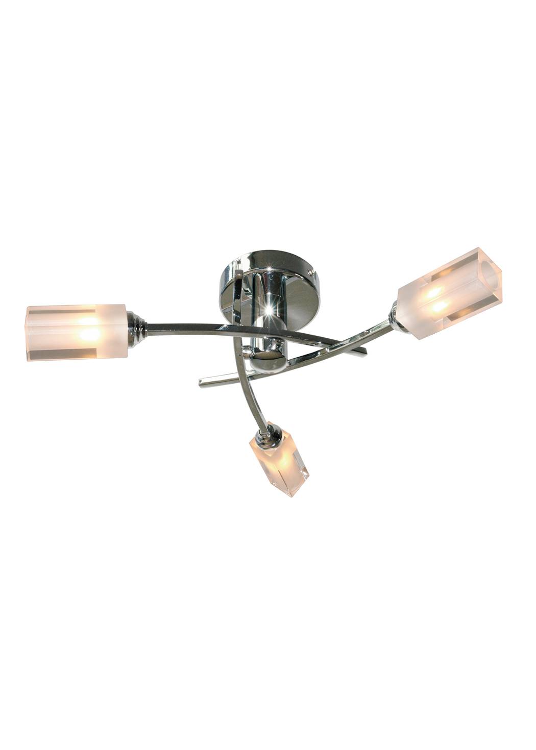 Icarus 3 Light Semi Flush Ceiling Light Polished Chrome