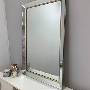 Iona 60x90cm Silver & Gold Mirror