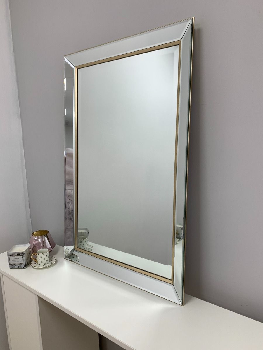 Iona 60x90cm Silver & Gold Mirror