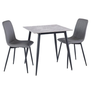 Lavina 2-Seater Dining Set with Grey Table