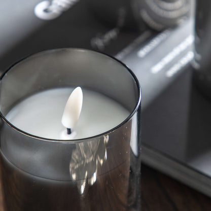 LED Candle Grey Votive (Set of 3)