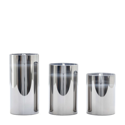 LED Candle Grey Votive (Set of 3)