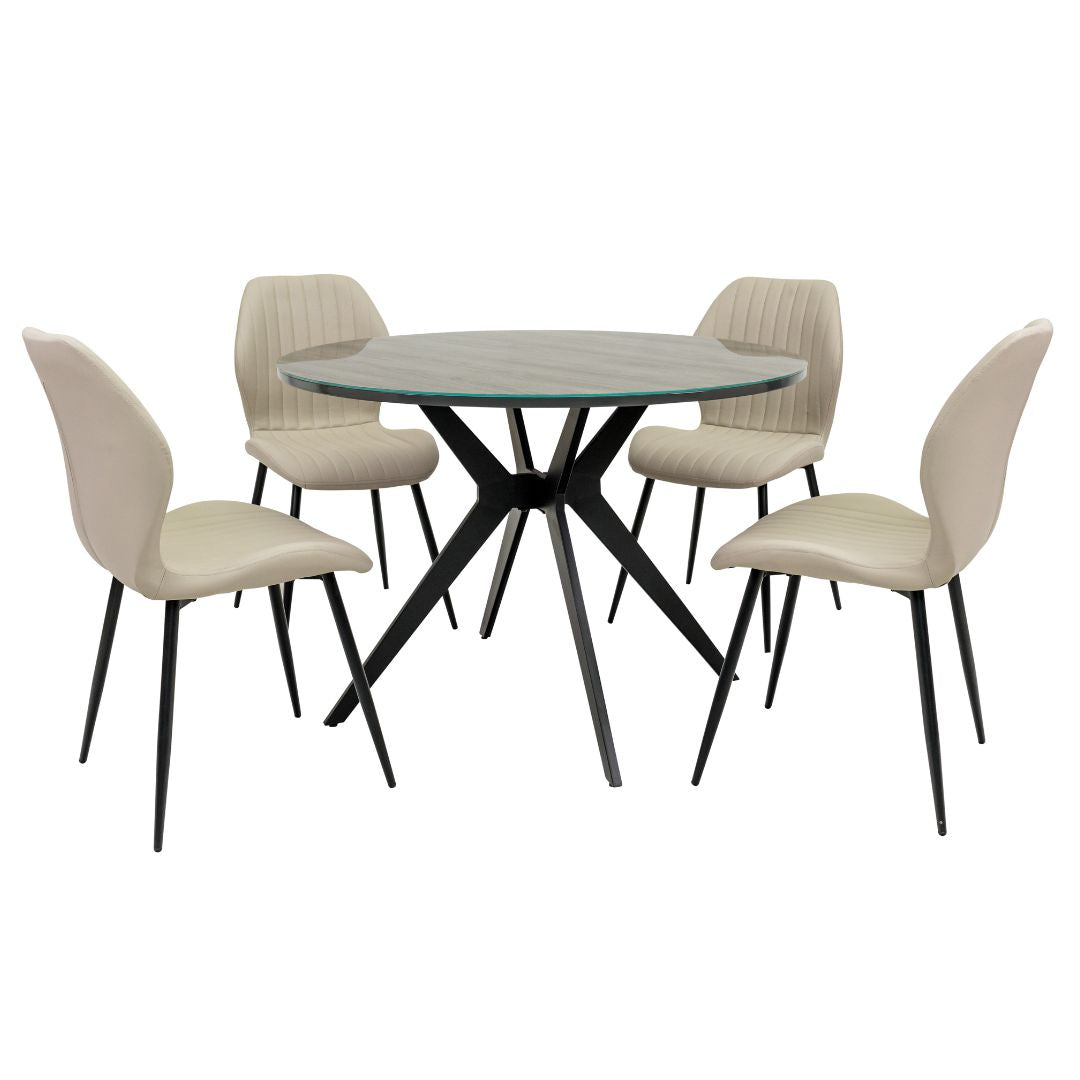 Loreta Round 4 Seater Dining Set