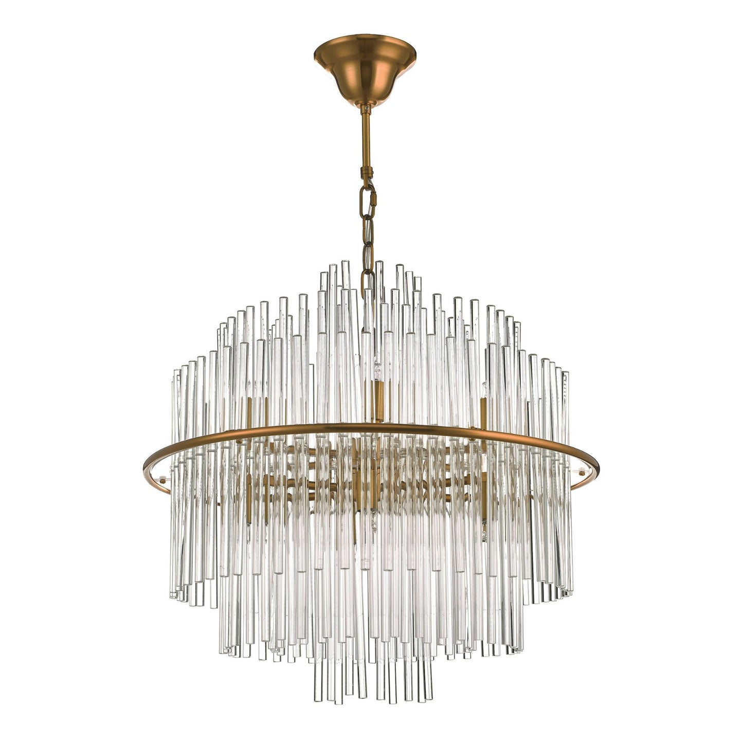 Lukas Antique Gold & Crystal Ceiling Pendant