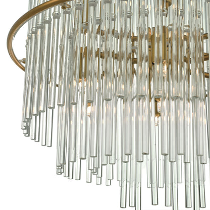 Lukas Antique Gold & Crystal Ceiling Pendant