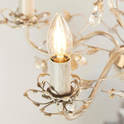 Lullaby 5 Light Cream & Gold Pendant Ceiling Light