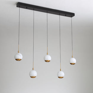 Astrid 5 Light Gold LED Pendant Bar