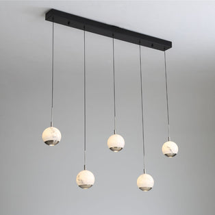 Astrid 5 Light Silver LED Pendant Bar