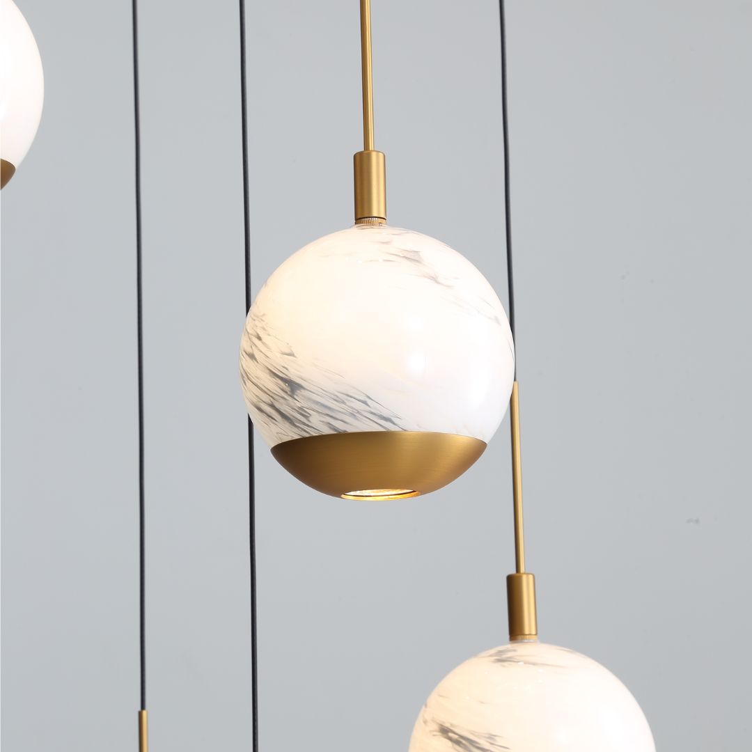 Astrid 6 Light Gold LED Pendant Ceiling Light