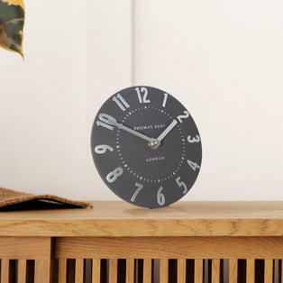 Thomas Kent Mulberry Mantel Clock Graphite Silver