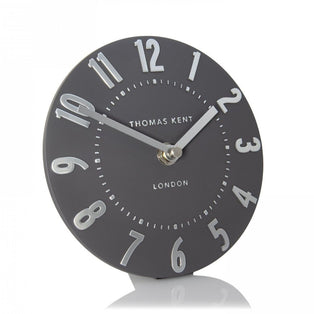 Thomas Kent Mulberry Mantel Clock Graphite Silver