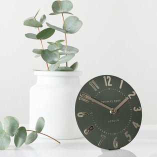 Thomas Kent Mulberry Mantel Clock Olive Green