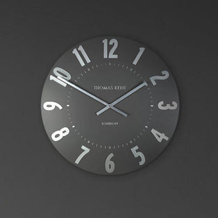 Thomas Kent Mulberry 20" Wall Clock Graphite Silver