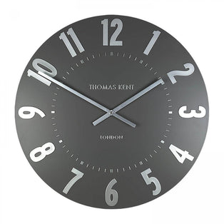 Thomas Kent Mulberry 20" Wall Clock Graphite Silver