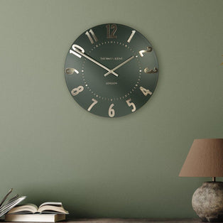 Thomas Kent Mulberry 12" Wall Clock Olive Green