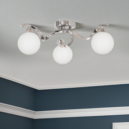 Bombo 3 Light Semi Flush Ceiling Light