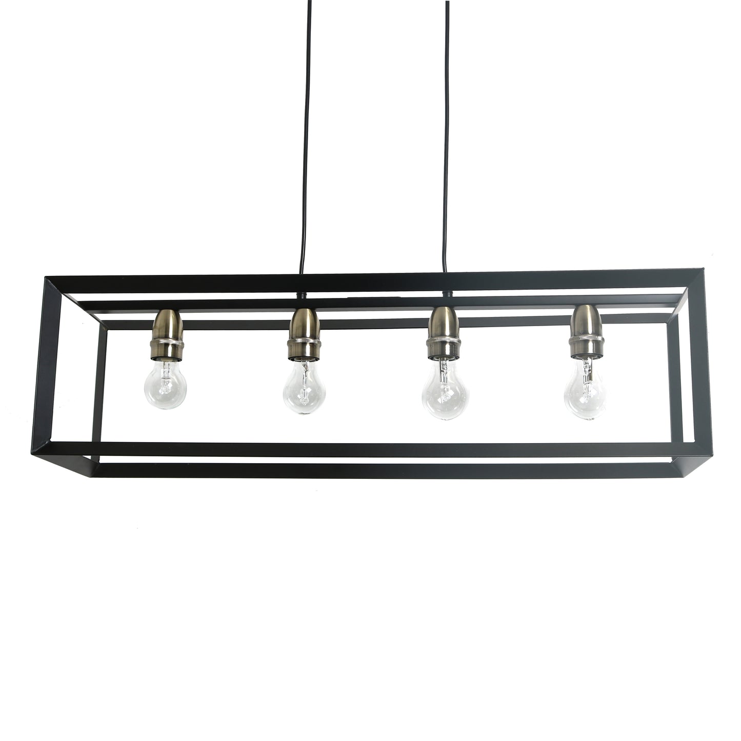 Sully 4 Light Matte Black Ceiling Pendant Bar