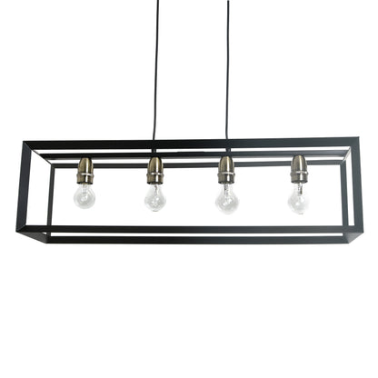 Sully 4 Light Matte Black Ceiling Pendant Bar