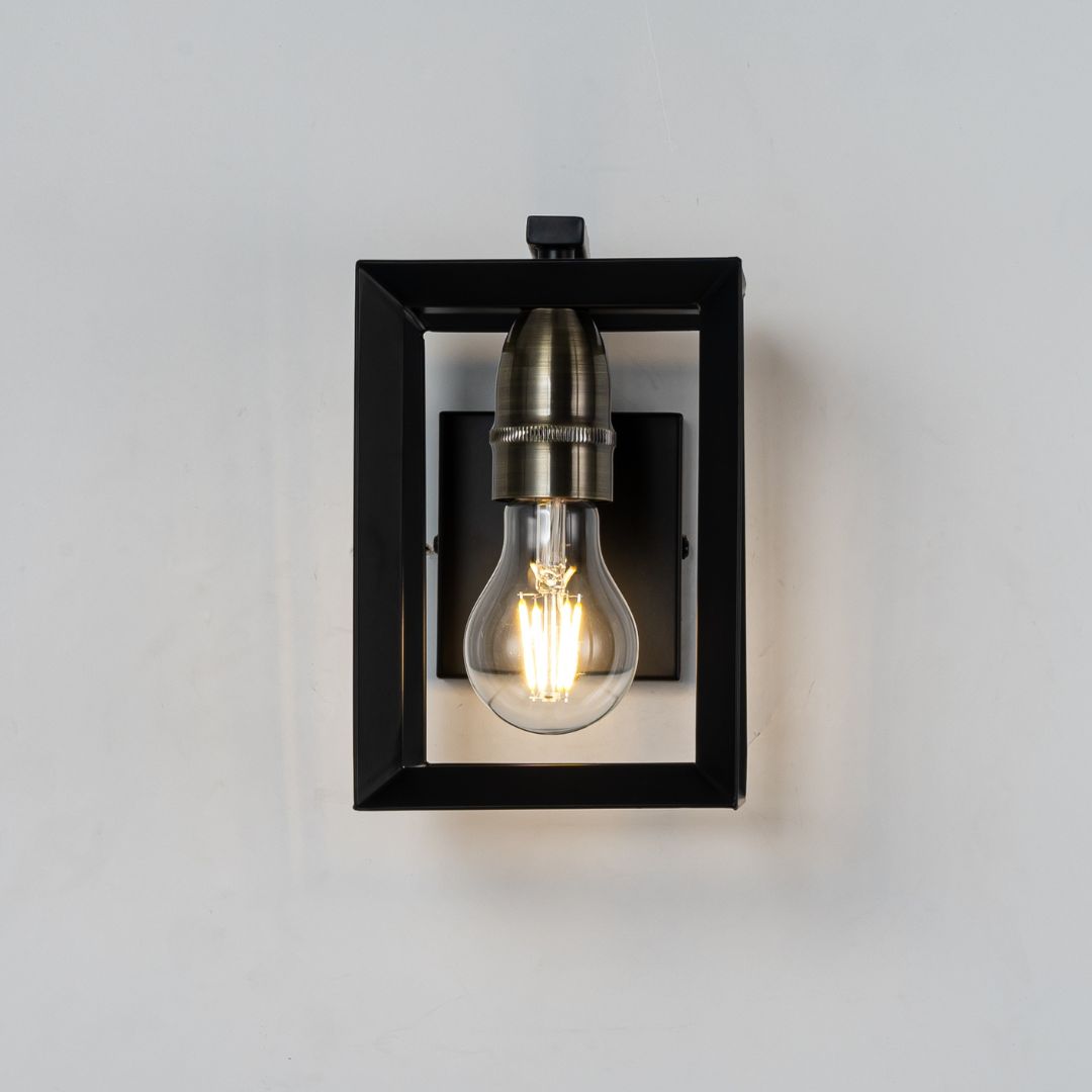 Sully Matte Black Wall Light