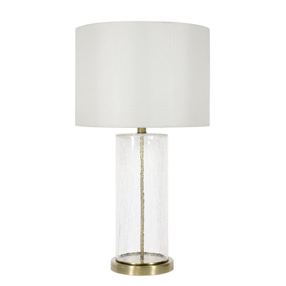 Adelia Crackle Glass and Gold Table Lamp