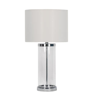 Adelia Polished Chrome & Glass Table Lamp