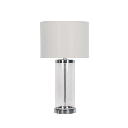 Adelia Polished Chrome & Glass Table Lamp