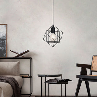 Helix 1 Light Black Pendant Ceiling Light