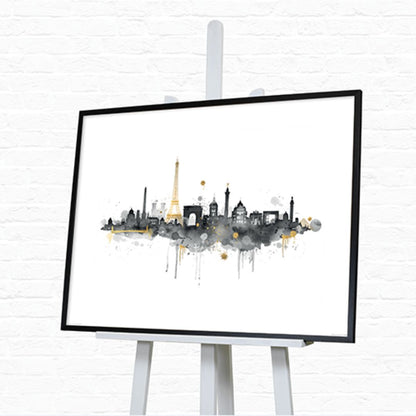 Paris Skyline Framed Wall Art