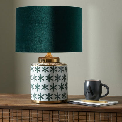 Thea Green & Gold Ceramic Table Lamp