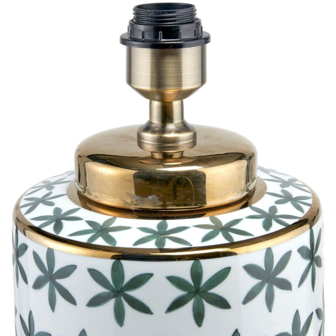 Thea Green & Gold Ceramic Table Lamp