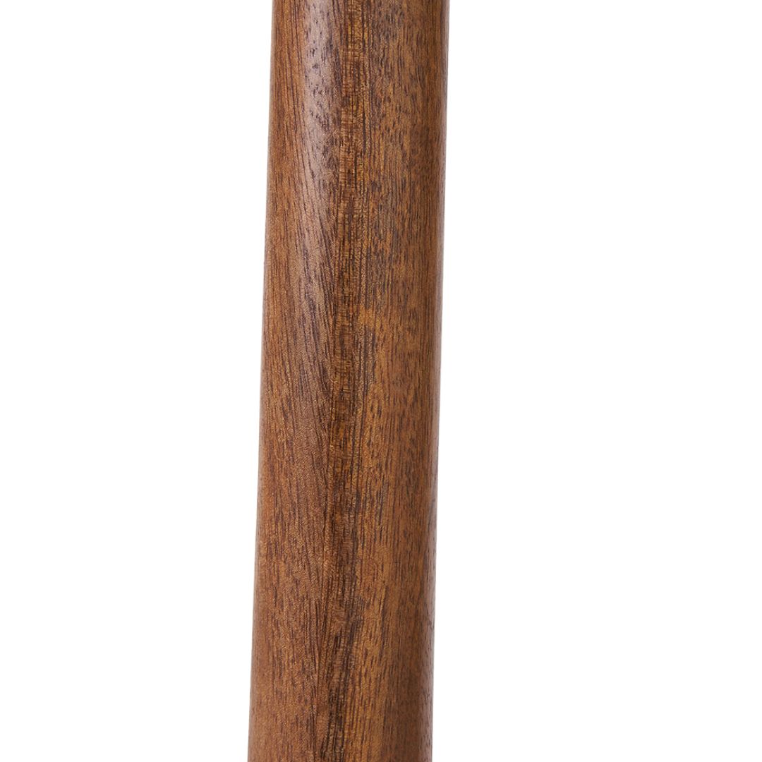 Toma Wood Table Lamp with Dark Orange Shade