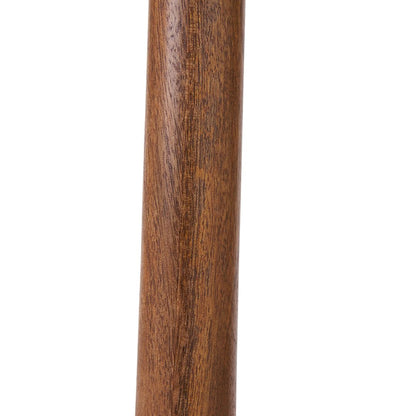 Toma Wood Table Lamp with Dark Orange Shade