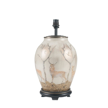 Jenny Worrall Deer Champagne Table Lamp with Natural Shade