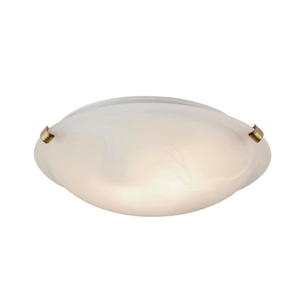 Kent 2 Light Flush Ceiling Light Antique Brass