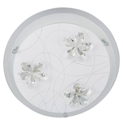 Drew 2 Light Flush Ceiling Light Frosted