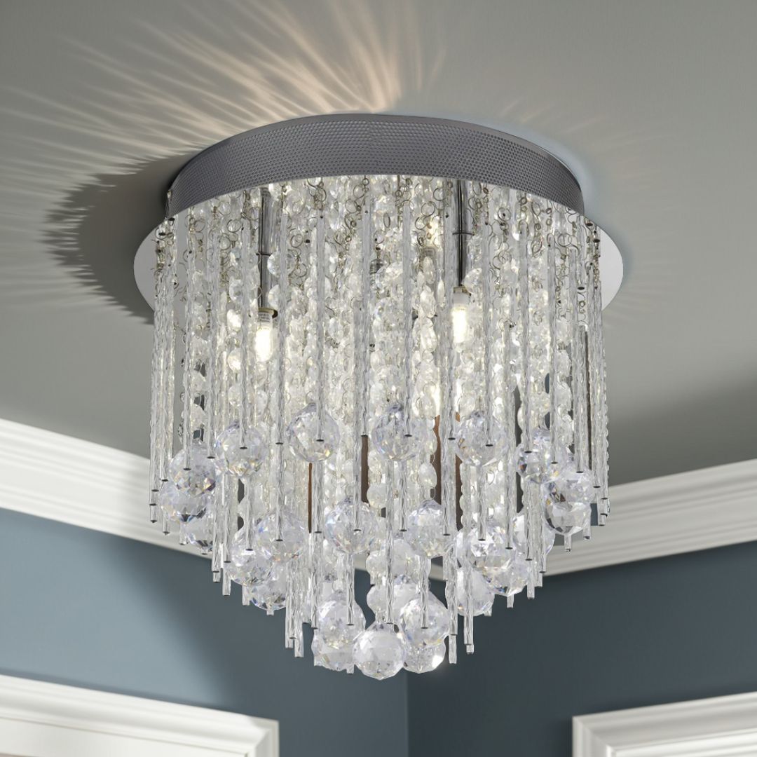 McQueen 3 Light Semi Flush Ceiling Light