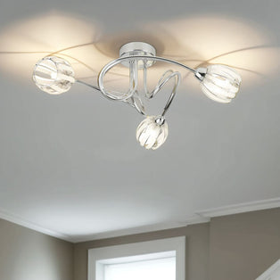 Isha 3 Light Semi Flush Ceiling Light