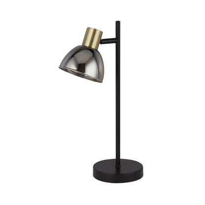 Elisa Smoked Glass Desk Table Lamp