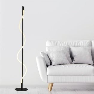 Diego Matt Black LED Floor Lamp