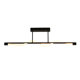 Diego LED Matte Black Semi Flush Ceiling Pendant