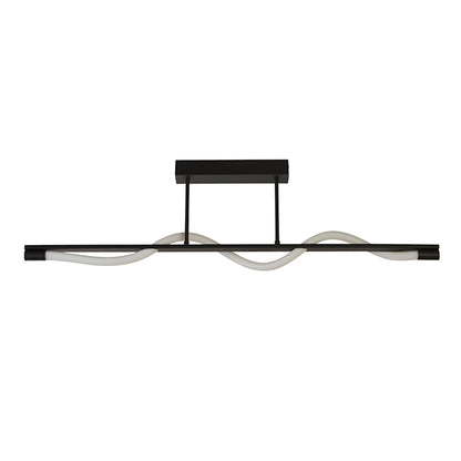 Diego Matte Black LED Semi Flush Ceiling Pendant