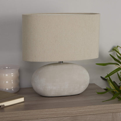 Eveline Grey Ceramic Table Lamp