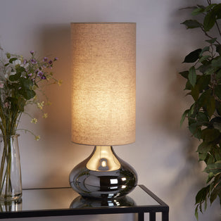 Cissy Dark Smokey Glass Table Lamp