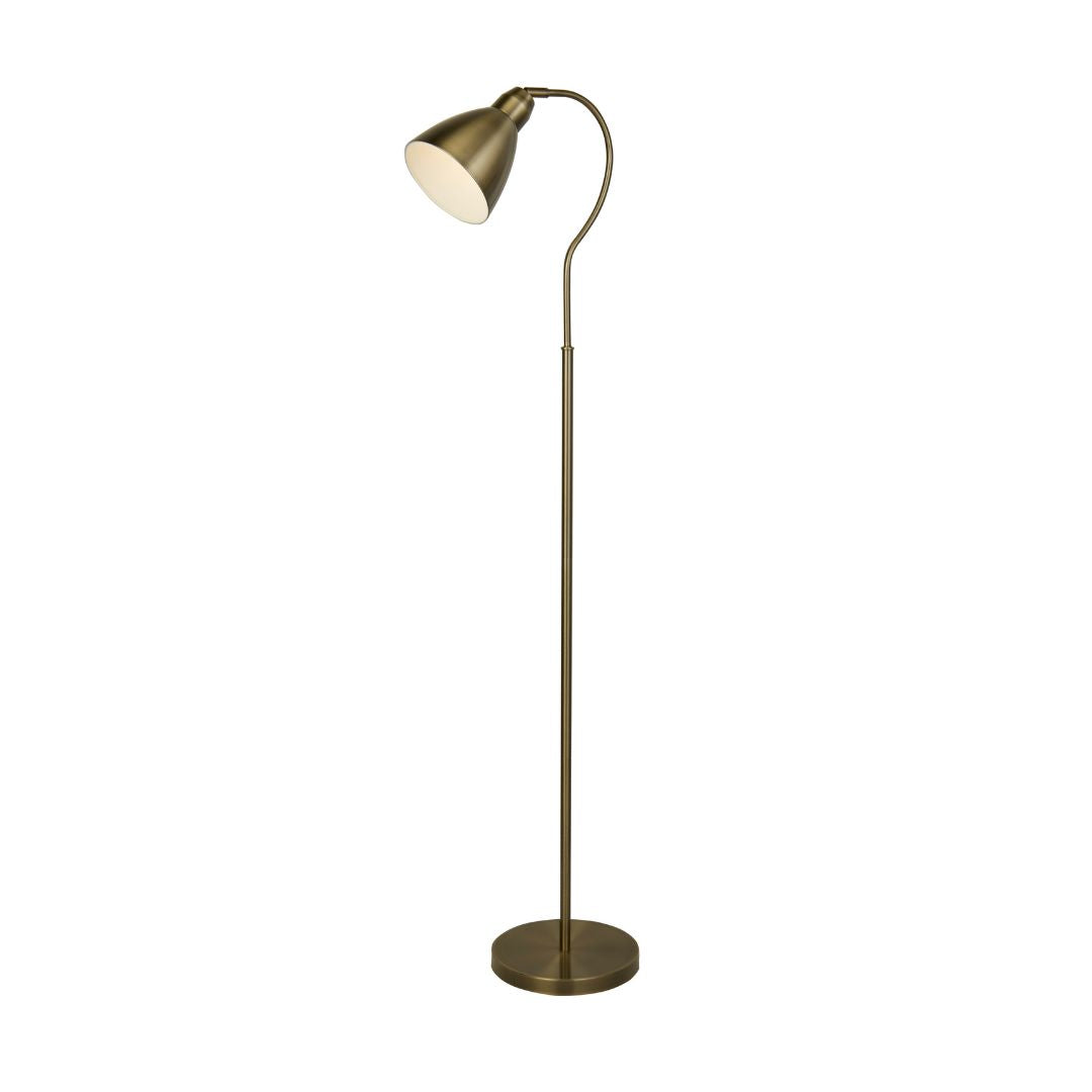 Fairfax Antique Brass Task Floor Lamp