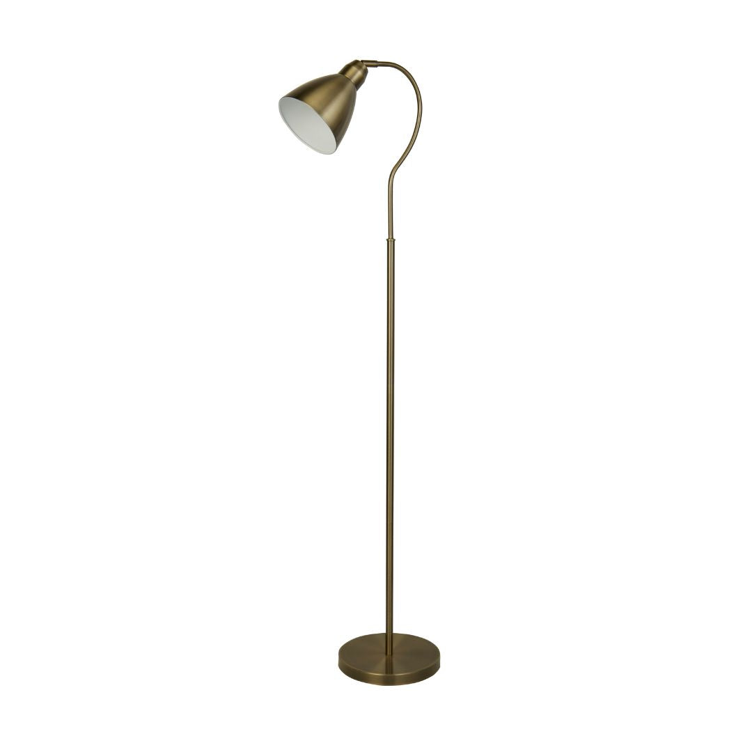 Fairfax Antique Brass Task Floor Lamp