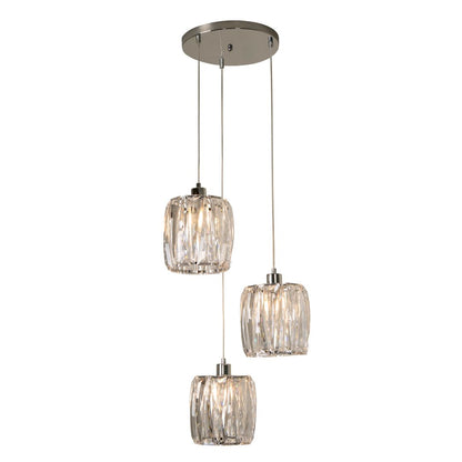 Kiara 3 Light Silver Pendant Ceiling Light