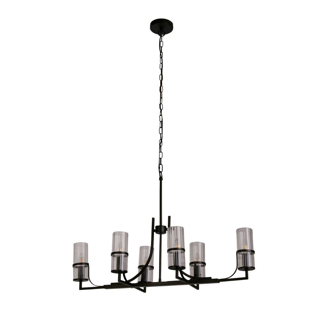 Davina 6 Light Black Pendant Ceiling Light