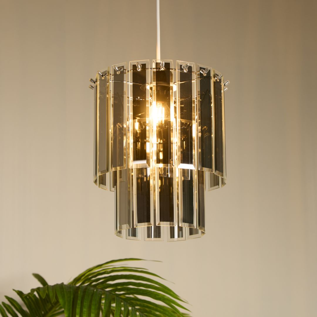 Highgrove Smoked Glass Ceiling Pendant Shade