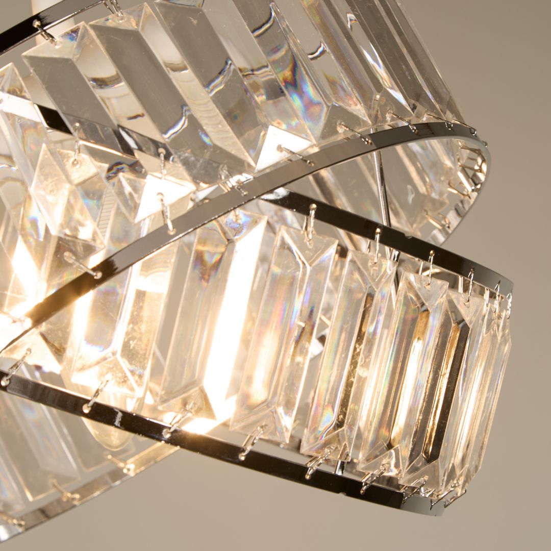 Glencoe Clear Chrome Ceiling Pendant Shade