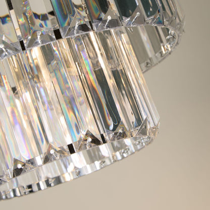 Lombard 2 Tier Clear Chrome Ceiling Pendant Shade